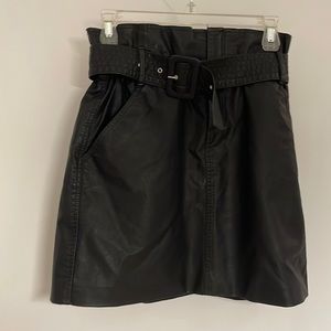Blank NYc Faux Leather skirt with Belt Size 25
